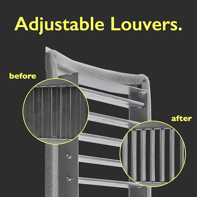17" x 3" Grille for Round Spiral Duct - Galvanized Steel Register Vent Cover for HVAC Ducting System - 2 Way Adjustable Louver Blades - Air Duct Ventilation Grill Conditioner/Air Exhaust