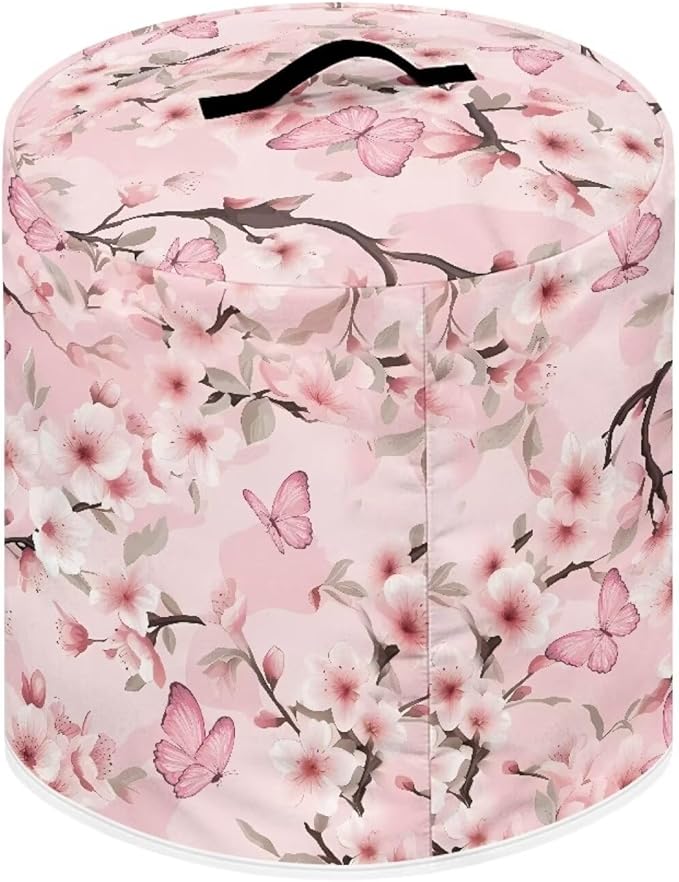 Flashideas Pink Flower Dust Cover Compatible with 6 qt Instant Pot and Extra Accessories, for Electric Pressure Cooker Rice Cooker and Air Fryer Insulated Protector Cover Keep Appliance Clean