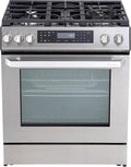 Rangaire RRG303GS 30" Glass Touch Gas Range Oven - Stainless Steel, Sealed Burners, True Convection, Self Cleaning, Easy Reach Racks