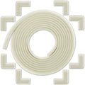 Bébé Earth Baby Proofing Edge and Corner Guard Protector Set for Back to School, 20 Feet Edges & 8 Foam Corners, Furniture and Tables Child Baby Proof Bumpers, Pre-Taped Corner Cushions - Oyster White