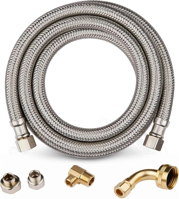 20 Pack Foskan 6FT Dishwasher Installation Kit,With Compression Connection,Stainless Steel Supply Line For Standard Dishwashers （6FT）