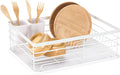 Navaris Dish Drainer Rack - Plate, Cutlery, Pots and Pans Drying Rack for Kitchen - Modern Retro Design Drip Tray with Metal Rack - White