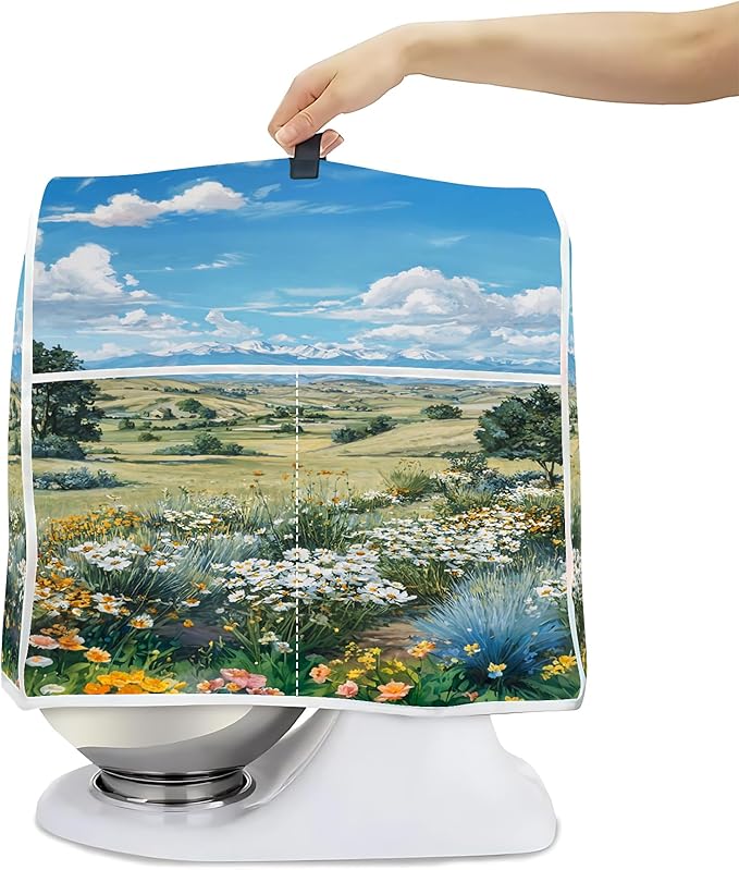 Mixer Dust Cover for 6-8 Qt Stand Mixer, Cloth Cover with 2 Storage Pockets for Stand Mixer Protective Covers Large for 6-8 Quart Mixer