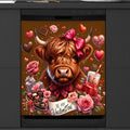 Valentines Alpine Cattle Dishwasher Magnet Cover Front Dishwasher Cover Decor Reusable Magnetic Door Cover Panel Decal Home Appliances Stickers Kitchen Refrigerator Fridge 23"x26"