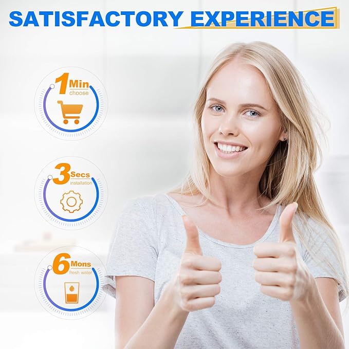 GOLDEN ICEPURE 4396508 Refrigerator Water Filter Replacement for EveryDrop Filter 5, EDR5RXD1, 4392857, 4396510, Clch100, 46-9010, NLC240V, 8212491, WF285 3PACK