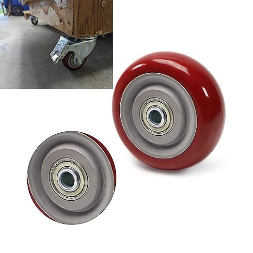2.5 Inch Caster Wheels Heavy Duty Lockable Bearing Plate 4 PCS Shelf Replacement for Platform Trucks Cart Furniture Workbench up to 220LBS/100KG