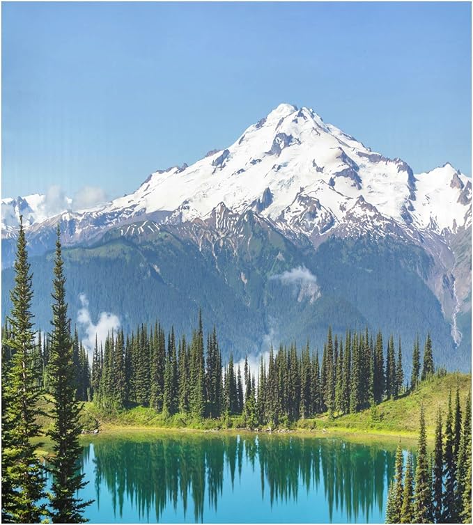 Dishwasher Cover Panel Lake and Mountain Landscape Dishwasher Magnet Cover Decorative Magnetic Refrigerator Sticker Decal Door Vinyl 23x26 in