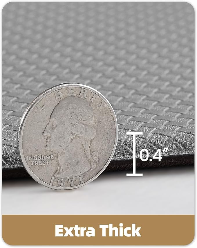 Color&Geometry Anti Fatigue Cushion Extra Large Kitchen Mat for Floor - 24x59+24x94,Easy Clean, Waterproof & Oil Proof, Anti Slip, Foam Rubber Runner Rug for Front Sink Comfort Standing, Grey Set of 2