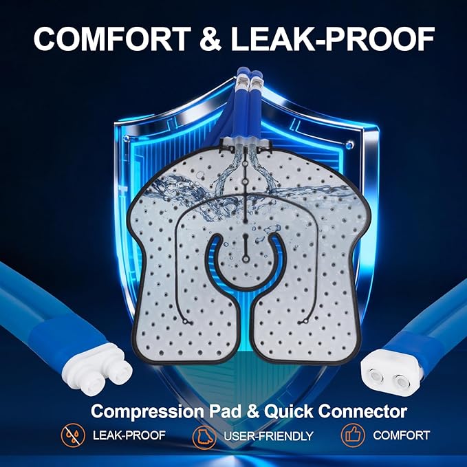 Ice Machine for Knee after Surgery, Cold Therapy Machine, Portable Ice Therapy Machine for Knee, Shoulder, Hip & Ankle with Programmable Timer, Cryotherapy Pain Relief for Sports Injuries and Swelling