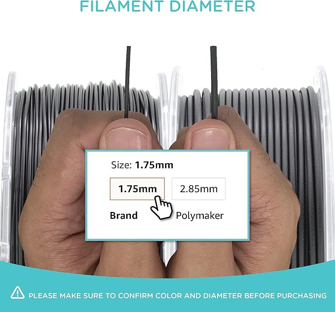 Polymaker 5kg ABS Filament 1.75mm White, 3D Printer Filament 1.75mm Heat Resistant - PolyLite White ABS 3D Printing Filament 1.75mm Cost Effective Large Spool, Strong & Durable