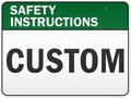 Custom Safety Instructions Sign, Ansi Sign, Osha Compliant, 36x48 Inches, Reflective, Rust Free DiBound, Fade Resistant, Made in USA by My Sign Center