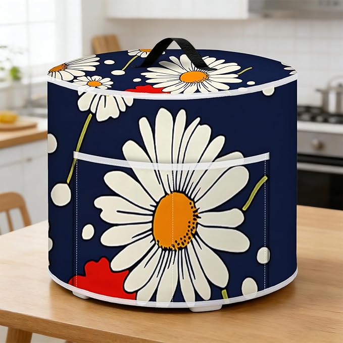 Air Fryer Dust Cover with Top Handle and Storage Bag, Compatible with Rice Cookers, Pressure Cookers, Slow Cookers and Air Fryers, Available in 3-Quart, 6-Quart and 8-Quart Sizes.