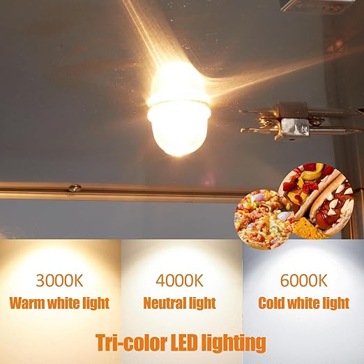 3-Tier Commercial Food Warmer, 800W Countertop Bakery Display Case, Pastry Display Case with LED Lighting, Removable Shelves, Glass Door, Food Display Case for Pizza & Pastry
