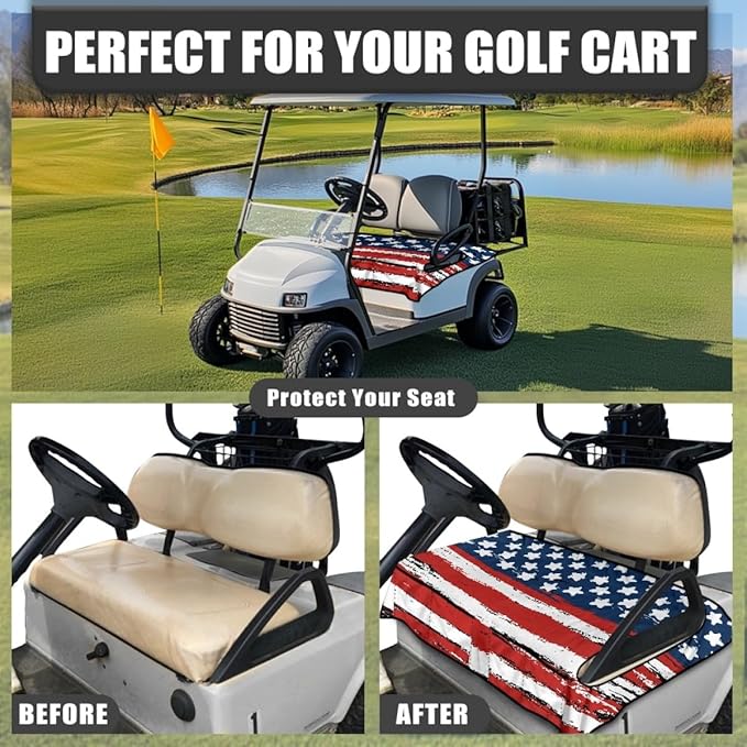 Golf Cart Seat Cushion Cover Designed for Long-Term Outdoor Use, Featuring Breathable Fabric and Waterproof Seat Protection