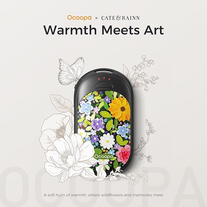 OCOOPA Magnetic Hand Warmers Rechargeable 2 Pack, UL Safety Heat 100-126°F, 3-Settings, Pocket-Sized, Max. 8 Hrs Long Lasting,Great for Raynauds, Golf, Hunting, Camping, Gifts for Men Women, UT3 Lite