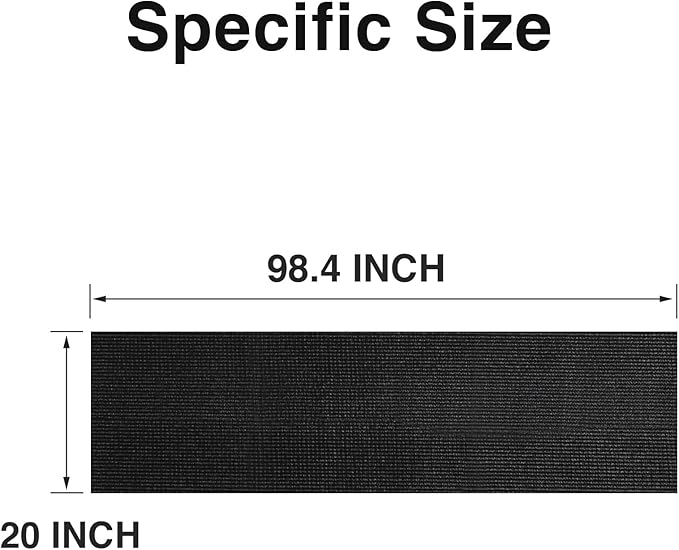 PABUSIOR Cabinet Liner for Under Sink: 5 MM Thick Tool Box Foam Large Drawer Mat 20 x 98.4 Inch - Non-Slip Strong Grip Easy to Cut Shelf Liners for Shelves Black