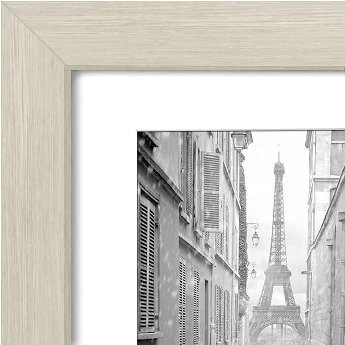 Americanflat 9x12 Picture Frame with Shatter-Resistant Glass - Use as 6x8 Frame with Mat or Display 9x12 Photo Without Mat - Signature Collection - Picture Frames for Tabletop and Wall - Light Wood