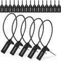 1000 Pcs Plastic Tamper Seals Fire Extinguisher Tags Security Tags Seals Safety Numbered Zip Ties Labels Safety Disposable Self Locking Signage 250 mm Length (Black)