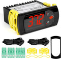 Replacement for Carel PJEZS0H100 Temperature Controller, for 115V 50/60hz Refrigerators/Freezer Types, Programmable Digital Thermostat with Sensor Probe & Mounting Hardware