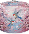 TODIYADDU Birds Cherry Blossoms Dust Cover for Electric Pressure Cooker Waterproof Air Fryer Cover Dust Cover with Storage Pocket and Handle Portable Instant Pot 8 Quart Pressure Cooker Cover Gifts