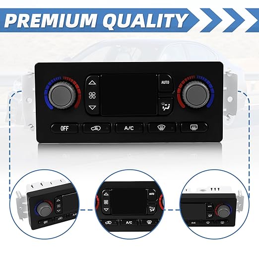 599-211XD A/C Heater Climate Control Module Panel Switch for 2003 Chevy Silverado Suburban Tahoe Avalanche GMC Sierra Yukon Cadillac Escalade, OE# 15201969 10367042 15107730 15105215 15185639 15137655