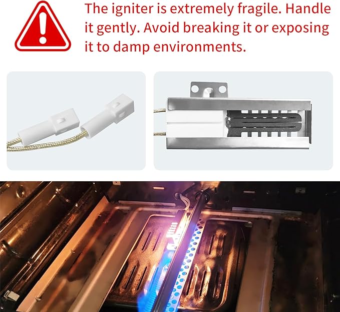DG94-01012A Gas Range Oven Igniter Replacement AP5967723 DS039KX 4011538 Oven Bake Igniter Compatible with Sam-sung Oven Range Stove NX58H95, NX58H99, NX58J, NX58K, NX58M