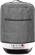 Air Fryer Cover Dust Cover, Round Protective Cover Bag Small Household Appliance Dust Cover with 2 Pocket and Handle for Electric Pressure/Rice Cooker, 38x38.7cm/15x15.2in(Black)
