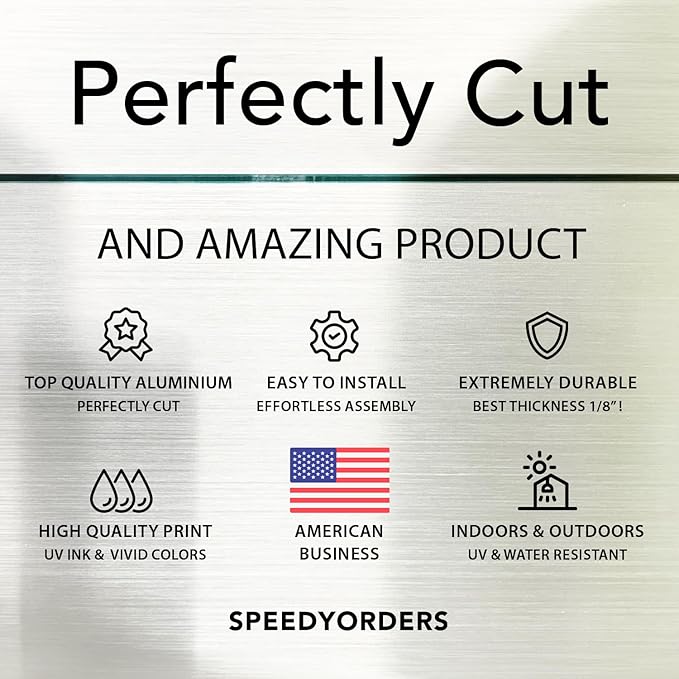 Custom Metal Signs, Personalized Aluminum, Customized Safety, Business Signs, Waterproof Outdoor, White Aluminum (Logo, 18x12 In)