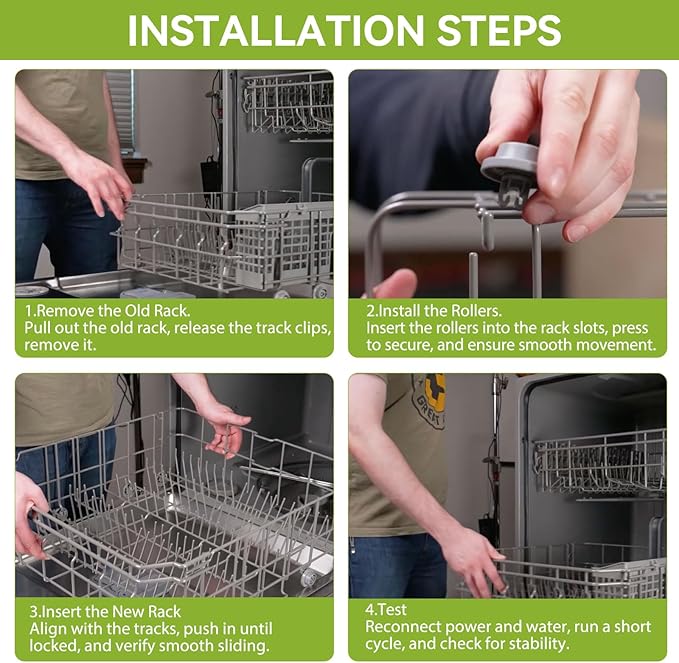 【𝟮𝟬𝟮𝟲 𝙐𝙥𝙜𝙧𝙖𝙙𝙚𝙙】 DD82-01073A Dishwasher Lower Dishrack (23 * 22 * 10in) Assembly - Fit For Samsung Dishwasher Dishrack Parts DW80R5061,DW80R5060,DW80K7050UG,DW80K5050US Series