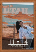wallsthatspeak 11x14 Light Walnut Rustic Pine Picture Frame for Puzzles Posters Photos or Artwork