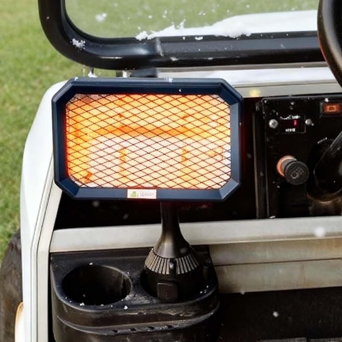 Golf Cart Heater 48V-36V Battery Powered Heater, Electric Golf Cart Accessories for Winter, Portable Battery Operated Heater for Club Car, Yamaha, EZGO.Quiet & Safe Golf Accessories 1-Year Warranty