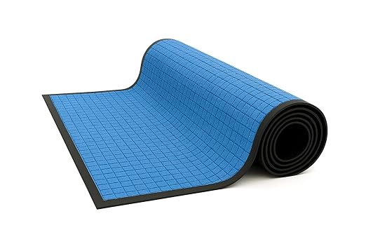 Guardian WaterGuard Indoor/Outdoor Wiper Scraper Floor Mat, Rubber/Nylon, 3'x14', Blue