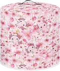 Axolotl Butterfly and Floral Print Kitchen Appliance Dust Cover with Pockets, Electric Pressure Cooker Cover Compatible with Crock Pot, Rice Cooker Cover, for 6 Qt Pot