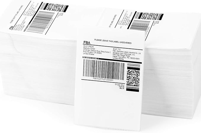 Methdic 4x6 Fold Thermal Direct Shipping Label for UPS USPS 1 Stack (1000 Labels)
