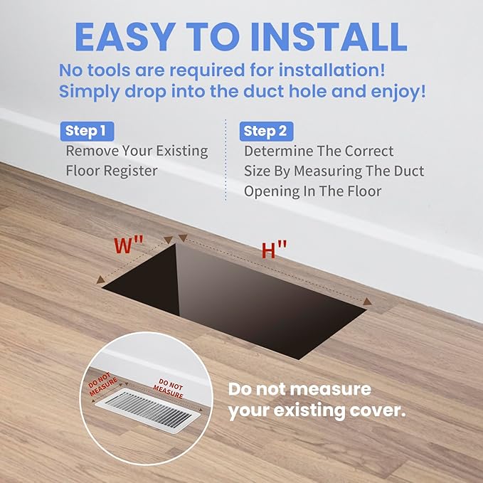 4x12 Inches 2 Pack Heavy Duty Walkable Floor Register Easy Adjust Air Supply Lever Floor Vents - Seattle Design - Vent Cover for Home Floor - Oil Rubbed Bronze