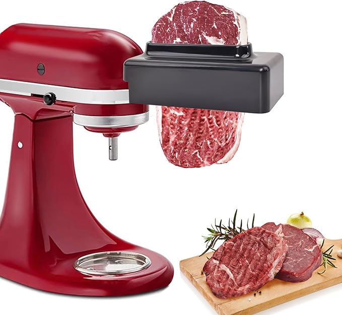 Meat Tenderizer for Kitchenaid Mixer, Meat Tenderize Attachment for Kitchenaid Stand Mixer with Stainless Gears, Black
