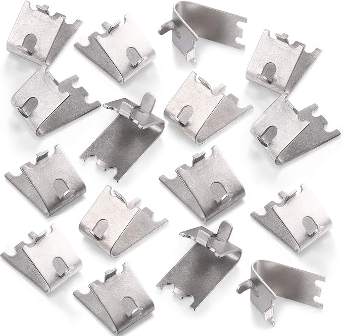 Hotop 16 Pieces 920158 Refrigerator Shelf Clips Freezer Cooler Shelf Support Commercial Replacement Rack Clips Buckles for Fridge Parts