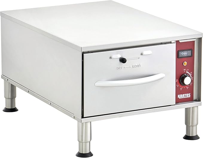 Kratos Commercial Electric Drawer Warmer, Stainless Steel Single Drawer Food Warmer for Restaurants and Hotels, Narrow Design, 120V, 450W