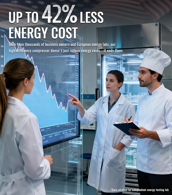 81" W Commercial Freezer, ETL Certified 72.6 Cu.ft Stainless Steel Reach-in Upright Freezer,Auto Defrost,Fan Cooling,Digital Temperature Control (-10°F - 10°F) Used to Restaurant,Bar,Shop