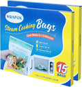 Microwave Steamer Bags 30 Pack Zip Steam Vegetable Cooking Bag for Potatoes Meat, 7.9 X 8.7 Inches