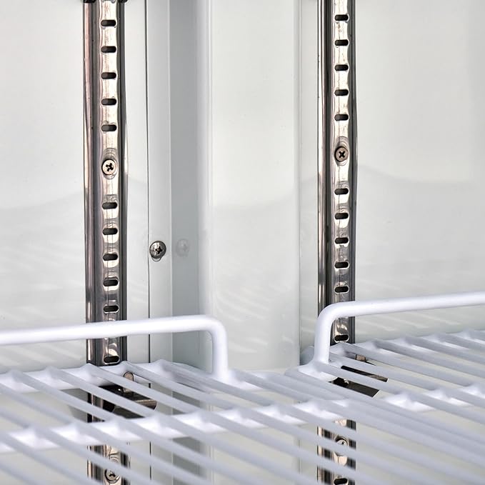 Kratos Commercial Freezer Display Merchandiser - 2 Self Closing Swing Doors, 53" W, White (67K-228)
