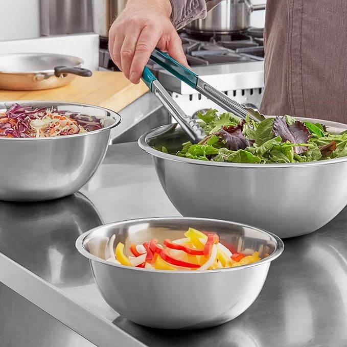 Stainless Steel 20 QT Mixing Bowl | Home & Commercial Quality | Flat Bottom | Cooking, Baking, Meal Prep [1PK]