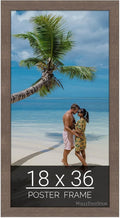 wallsthatspeak 18x36 Brown American Barn Picture Frame for Puzzles Posters Photos or Artwork