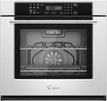 Empava 30" Electric Single Wall Oven Air Fryer Combo Convection Oven Built-in 10 Cooking Functions with LED Digital Display Convection Fan Touch Control in Stainless Steel EMPV-30WO04