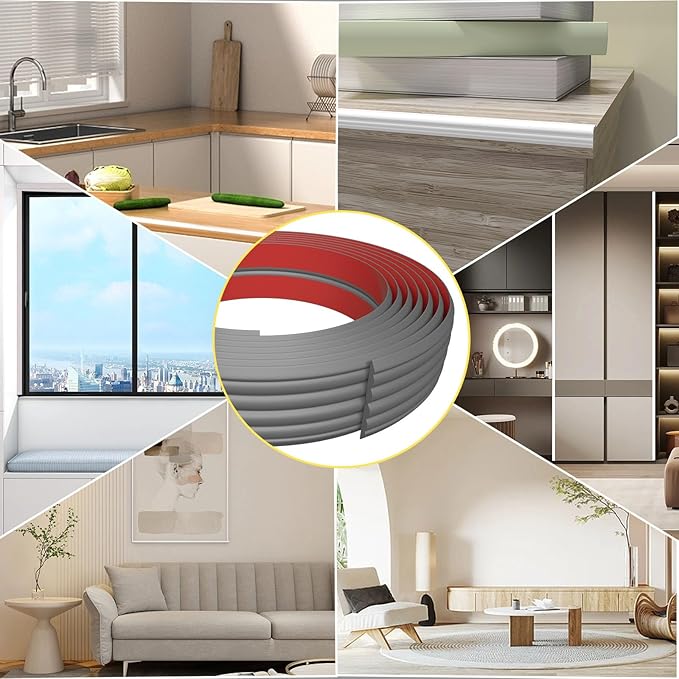 20FT Flexible Wall Corner Protector Moulding Trim, Peel and Stick Inside & Outside Wall Corner Guards Edge Protector,Self Adhesive Molding Trim Strip for Edge Ceiling