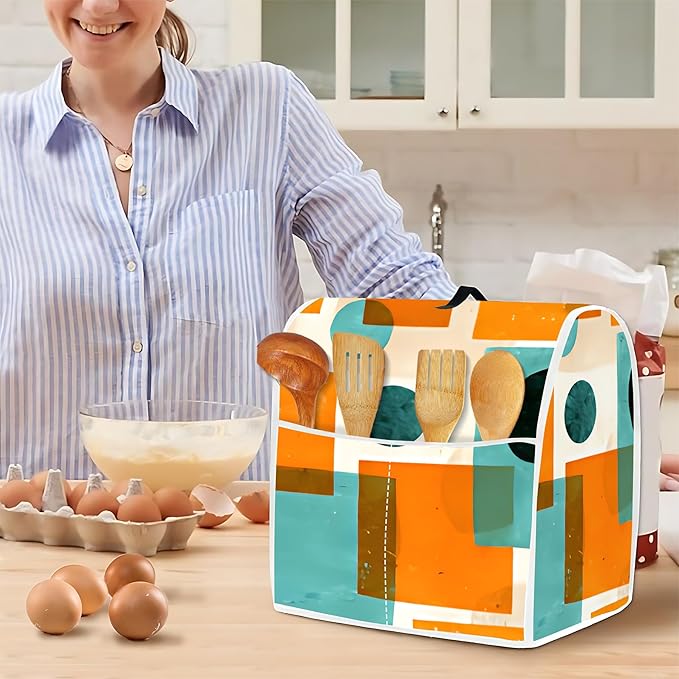 Mixer Dust Cover for 6-8 Qt Stand Mixer, Cloth Cover with 2 Storage Pockets for Stand Mixer Protective Covers Large for 6-8 Quart Mixer