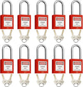 SAFBY Lockout Tagout Locks, Safety Padlock, Keyed Differently Loto Safety Padlocks for Lock Out Tag Out Kits Station (Red 21-30)