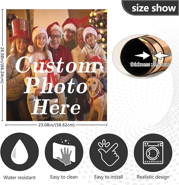 Custom Dishwasher Magnet Cover Photo Personalized Magnetic Refrigerator Panel Fridge Microwave Sticker Decal Decorative, 23" x 26"