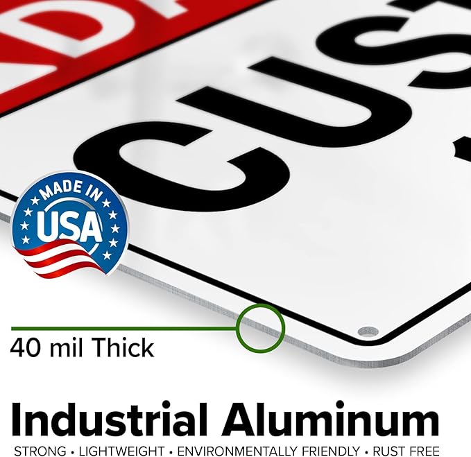 Custom Danger Sign, Ansi Sign, Osha Compliant, 10x14 Inches, Rust Free .040 Aluminum, Fade Resistant, Made in USA by My Sign Center