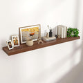 Floating Shelves for Wall 55"W x 10"D x 1.5"H, Long Engineered Wood Wall Shelves with Invisible Brackets for Living Room Bedroom Bathroom Office Kitchen Decor and Storage, Walnut Finish, Set of 1